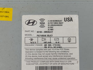 2011-2012 Hyundai Genesis Radio AM FM Cd Player Receiver Replacement P/N:96180-3M630JC7 96180-3M630JC Fits 2011 2012 OEM Used Auto Parts