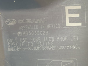 2010-2014 Subaru Legacy Fusebox Fuse Box Panel Relay Module P/N:MB10280B MB102801B Fits 2010 2011 2012 2013 2014 OEM Used Auto Parts