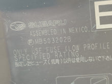2010-2014 Subaru Legacy Fusebox Fuse Box Panel Relay Module P/N:MB10280B MB102801B Fits 2010 2011 2012 2013 2014 OEM Used Auto Parts
