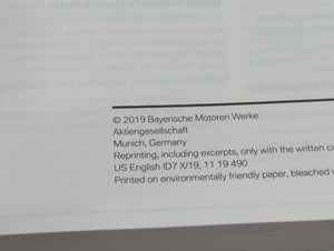 2020 Bmw 525i Owners Manual Book Guide OEM Used Auto Parts