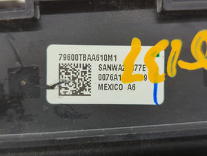 2016-2018 Honda Civic Climate Control Module Temperature AC/Heater Replacement P/N:79600-TGG-A610-M1 79600TGGA610M1 Fits OEM Used Auto Parts