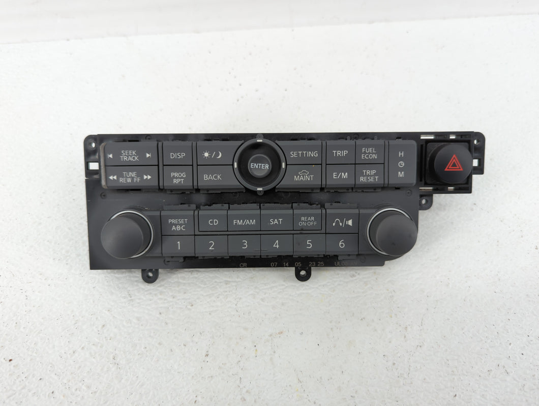 2006-2006 Nissan Quest Radio Control Panel