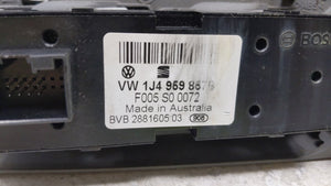 2006 Volkswagen Golf Master Power Window Switch Replacement Driver Side Left P/N:1J4 959 857 B Fits OEM Used Auto Parts - Oemusedautoparts1.com