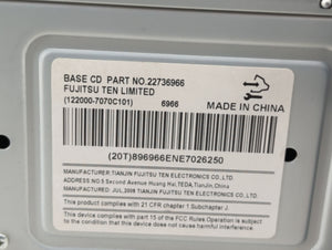 2007-2008 Pontiac Torrent Radio AM FM Cd Player Receiver Replacement P/N:22736966 Fits 2007 2008 OEM Used Auto Parts