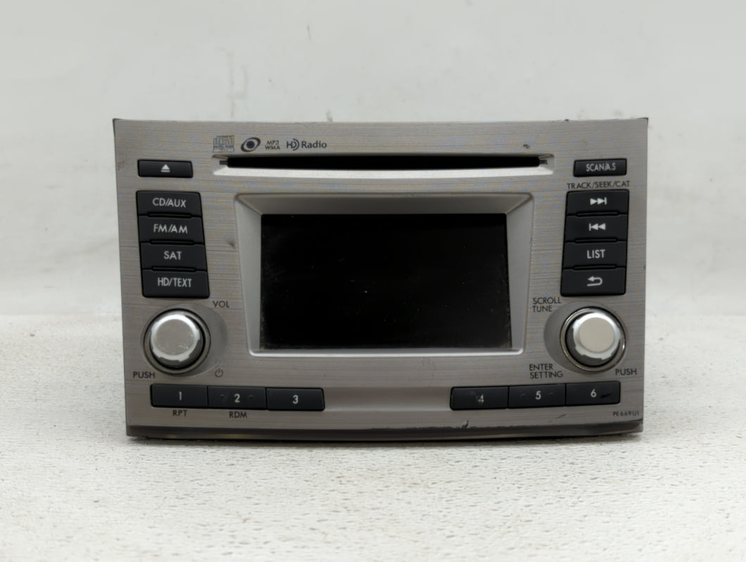 2012-2014 Subaru Legacy Radio AM FM Cd Player Receiver Replacement P/N:86201AJ66A 86201AJ61A Fits 2012 2013 2014 OEM Used Auto Parts