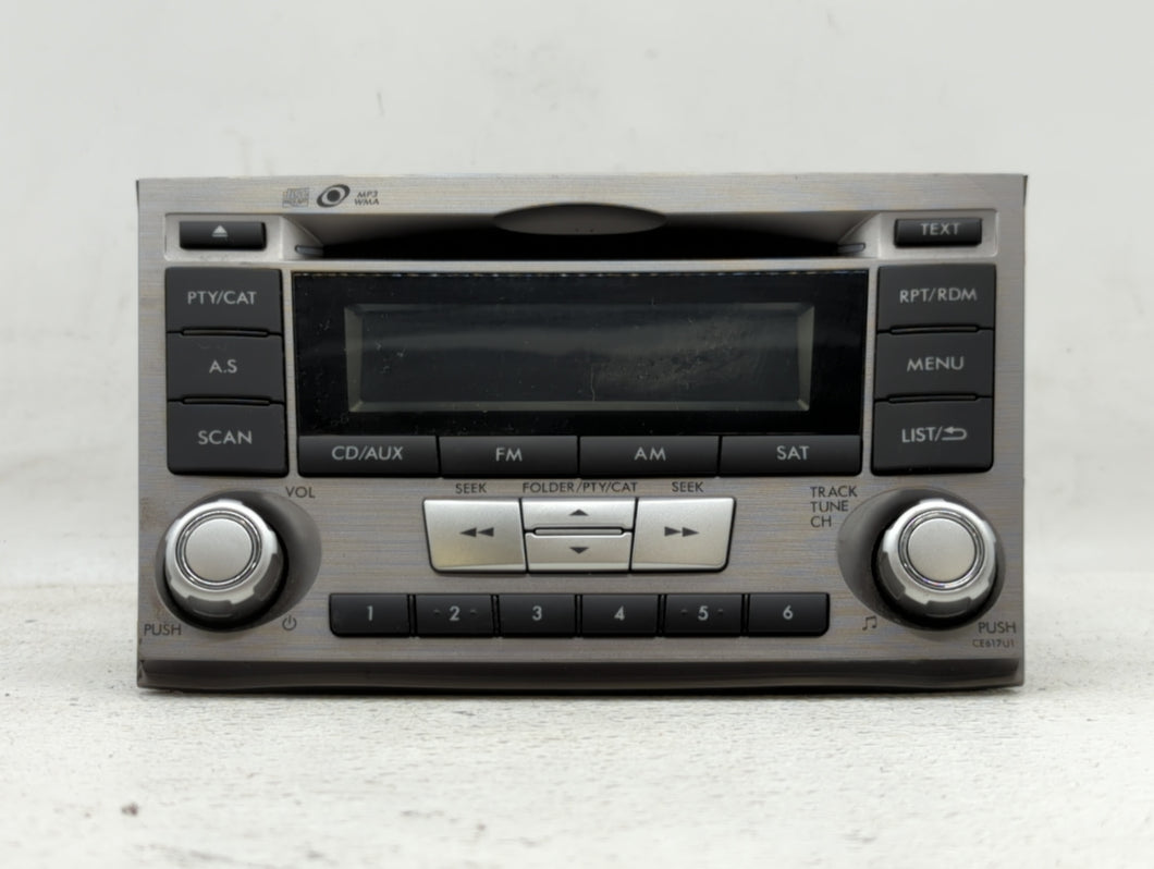 2012-2014 Subaru Legacy Radio AM FM Cd Player Receiver Replacement P/N:86201AJ66A 86201AJ61A Fits 2012 2013 2014 OEM Used Auto Parts