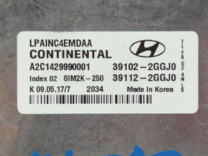 2018-2019 Hyundai Sonata PCM Engine Computer ECU ECM PCU OEM P/N:39102-2GGJ0 39102-2GGK2 Fits 2018 2019 OEM Used Auto Parts