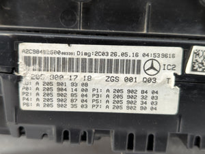 2016-2017 Mercedes-Benz C300 Instrument Cluster Speedometer Gauges P/N:2053001718 Fits 2016 2017 OEM Used Auto Parts