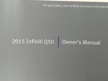 2015 Infiniti Q50 Owners Manual Book Guide OEM Used Auto Parts