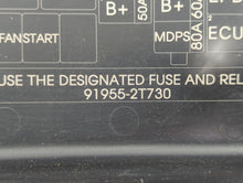 2014-2015 Kia Optima Fusebox Fuse Box Panel Relay Module P/N:91955-2T730 VS912504C860QA Fits 2014 2015 OEM Used Auto Parts