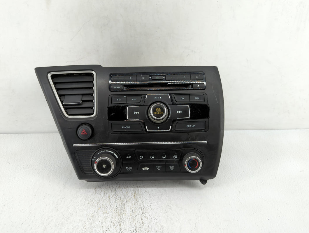 2013-2015 Honda Civic Radio AM FM Cd Player Receiver Replacement P/N:78260-TR0-A130-M1 39100-TR3-A314-M1 Fits 2013 2014 2015 OEM Used Auto Parts