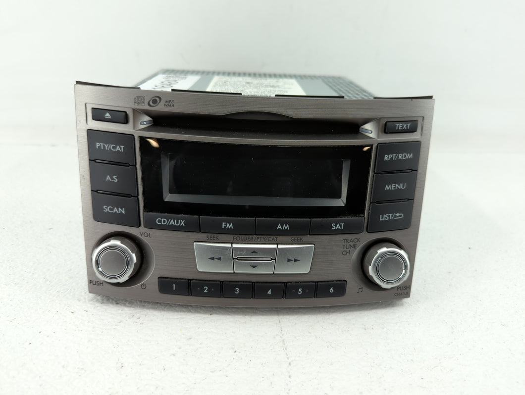 2012-2014 Subaru Legacy Radio AM FM Cd Player Receiver Replacement P/N:86201AJ66A 86201AJ61A Fits 2012 2013 2014 OEM Used Auto Parts