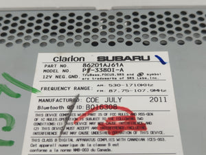 2012-2014 Subaru Legacy Radio AM FM Cd Player Receiver Replacement P/N:86201AJ66A 86201AJ61A Fits 2012 2013 2014 OEM Used Auto Parts