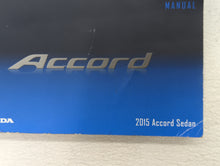 2015 Honda Accord Owners Manual Book Guide OEM Used Auto Parts