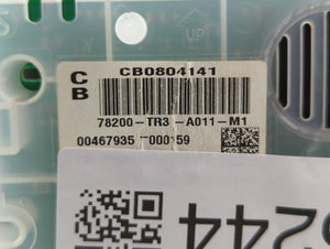 2014-2015 Honda Civic Instrument Cluster Speedometer Gauges P/N:78200-TR3-A011-M1 78200-TR3-A411-M1 Fits 2014 2015 OEM Used Auto Parts