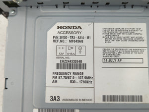 2013-2015 Honda Civic Radio AM FM Cd Player Receiver Replacement P/N:78260-TR0-A130-M1 39100-TR3-A314-M1 Fits 2013 2014 2015 OEM Used Auto Parts