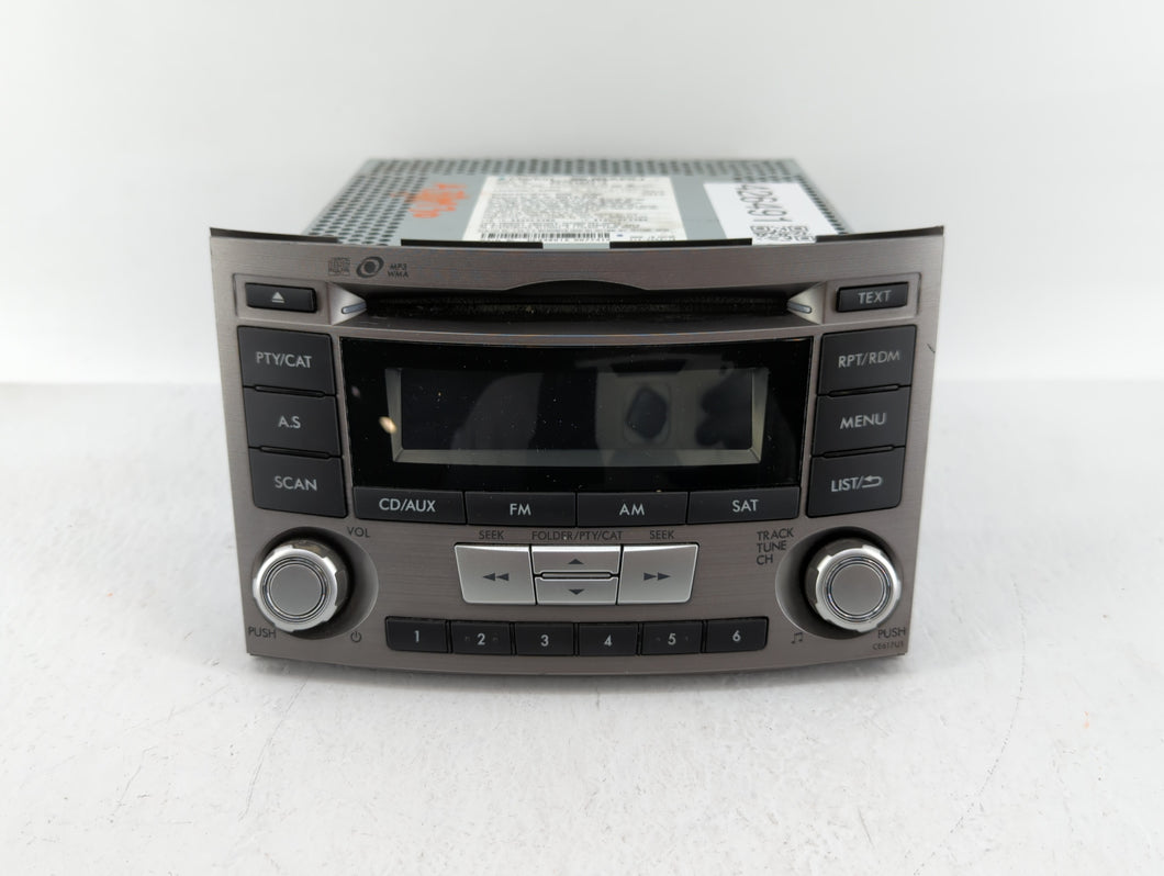 2012-2014 Subaru Legacy Radio AM FM Cd Player Receiver Replacement P/N:86201AJ66A 86201AJ61A Fits 2012 2013 2014 OEM Used Auto Parts