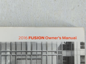 2016 Ford Fusion Owners Manual Book Guide OEM Used Auto Parts