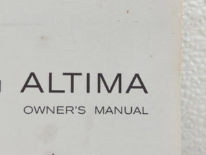 2011 Nissan Altima Owners Manual Book Guide OEM Used Auto Parts