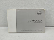 2010 Nissan Maxima Owners Manual Book Guide OEM Used Auto Parts