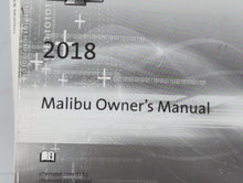 2018 Chevrolet Malibu Owners Manual Book Guide OEM Used Auto Parts