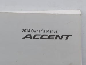 2014 Hyundai Accent Owners Manual Book Guide OEM Used Auto Parts