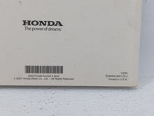 2002 Honda Accord Owners Manual Book Guide OEM Used Auto Parts