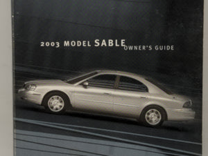 2003 Mercury Sable Owners Manual Book Guide OEM Used Auto Parts