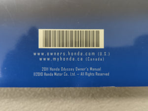 2011 Honda Odyssey Owners Manual Book Guide OEM Used Auto Parts