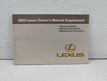 2002 Lexus Es300 Owners Manual Book Guide OEM Used Auto Parts