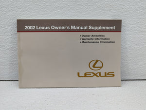 2002 Lexus Es300 Owners Manual Book Guide OEM Used Auto Parts