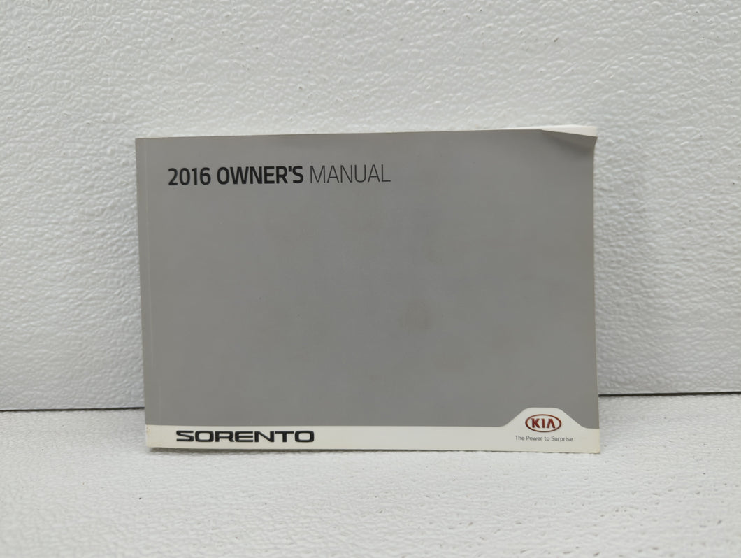 2016 Kia Sorento Owners Manual Book Guide OEM Used Auto Parts