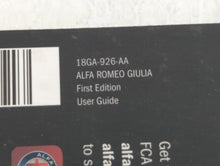 2018 Alfa Romeo Giulia Owners Manual Book Guide OEM Used Auto Parts