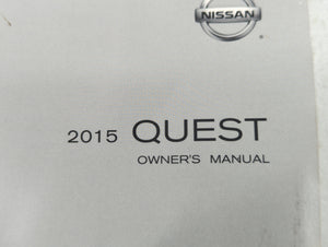 2015 Nissan Quest Owners Manual Book Guide OEM Used Auto Parts