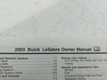 2003 Buick Lesabre Owners Manual Book Guide OEM Used Auto Parts