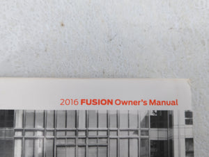 2016 Ford Fusion Owners Manual Book Guide OEM Used Auto Parts