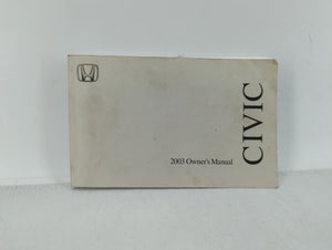 2003 Honda Civic Owners Manual Book Guide OEM Used Auto Parts