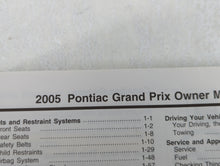 2005 Pontiac Grand Prix Owners Manual Book Guide OEM Used Auto Parts