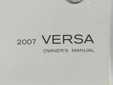 2007 Nissan Versa Owners Manual Book Guide OEM Used Auto Parts