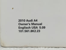 2010 Audi A4 Owners Manual Book Guide OEM Used Auto Parts