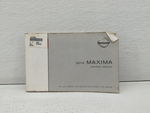 2014 Nissan Maxima Owners Manual Book Guide OEM Used Auto Parts