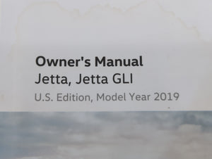 2019 Volkswagen Jetta Owners Manual Book Guide OEM Used Auto Parts