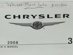 2008 Chrysler 300 Owners Manual Book Guide OEM Used Auto Parts