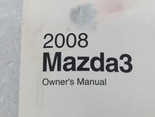 2008 Mazda 3 Owners Manual Book Guide OEM Used Auto Parts