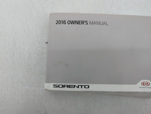 2016 Kia Sorento Owners Manual Book Guide OEM Used Auto Parts