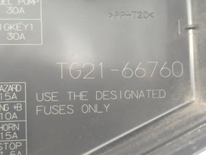 2010-2012 Mazda Cx-9 Fusebox Fuse Box Panel Relay Module P/N:TE71-66760 TG20-66760 Fits 2010 2011 2012 OEM Used Auto Parts