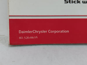 2006 Dodge Durango Owners Manual Book Guide OEM Used Auto Parts