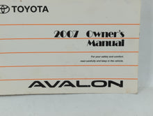 2007 Toyota Avalon Owners Manual Book Guide OEM Used Auto Parts