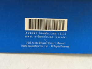 2013 Honda Odyssey Owners Manual Book Guide OEM Used Auto Parts