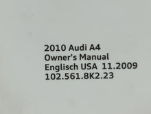 2010 Audi A4 Owners Manual Book Guide OEM Used Auto Parts